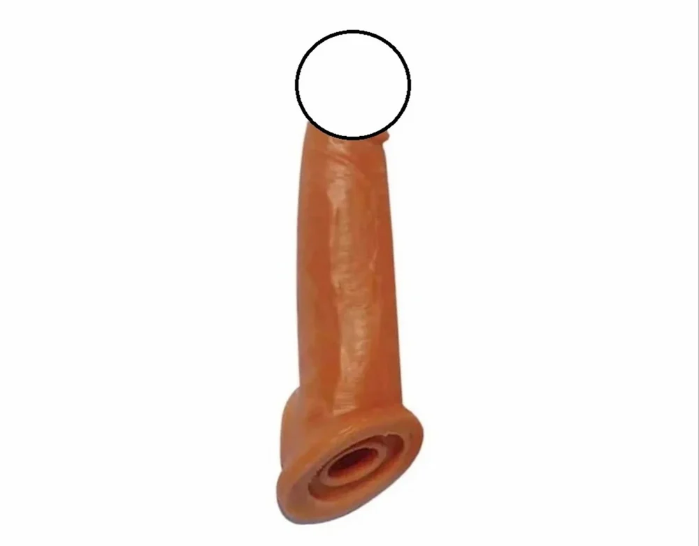 Dragon 7 Inch Brown Color Strap-On Condom – Flexible & Comfortable Extension Sleeve - Image 5